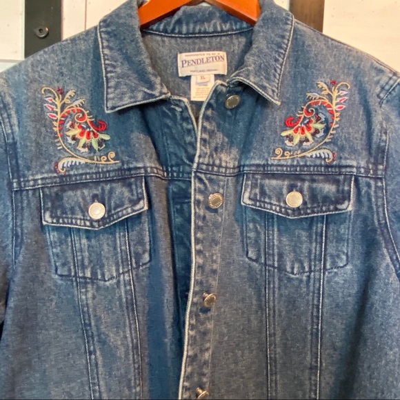Pendleton Jackets & Blazers - Pendleton jean jacket with embroidery